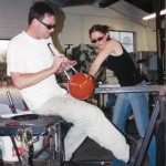 Lee and Sarah Glassblowing